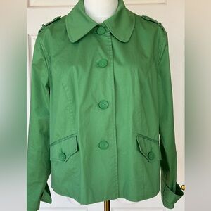 Studio Works‎ Women’s Lined Car Coat Epaulets Size Med